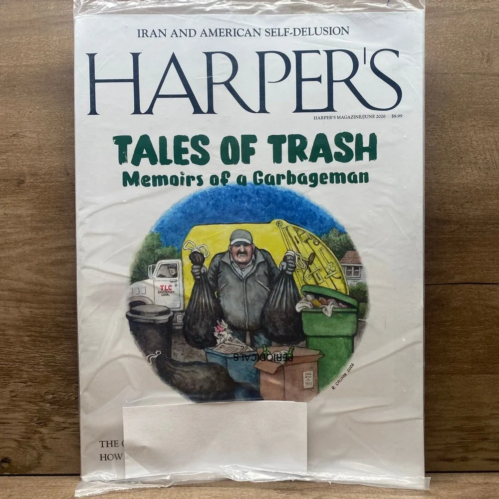 Harper's Magazine Bundle June July 2026 R. Crumb Tales of Trash Twilight